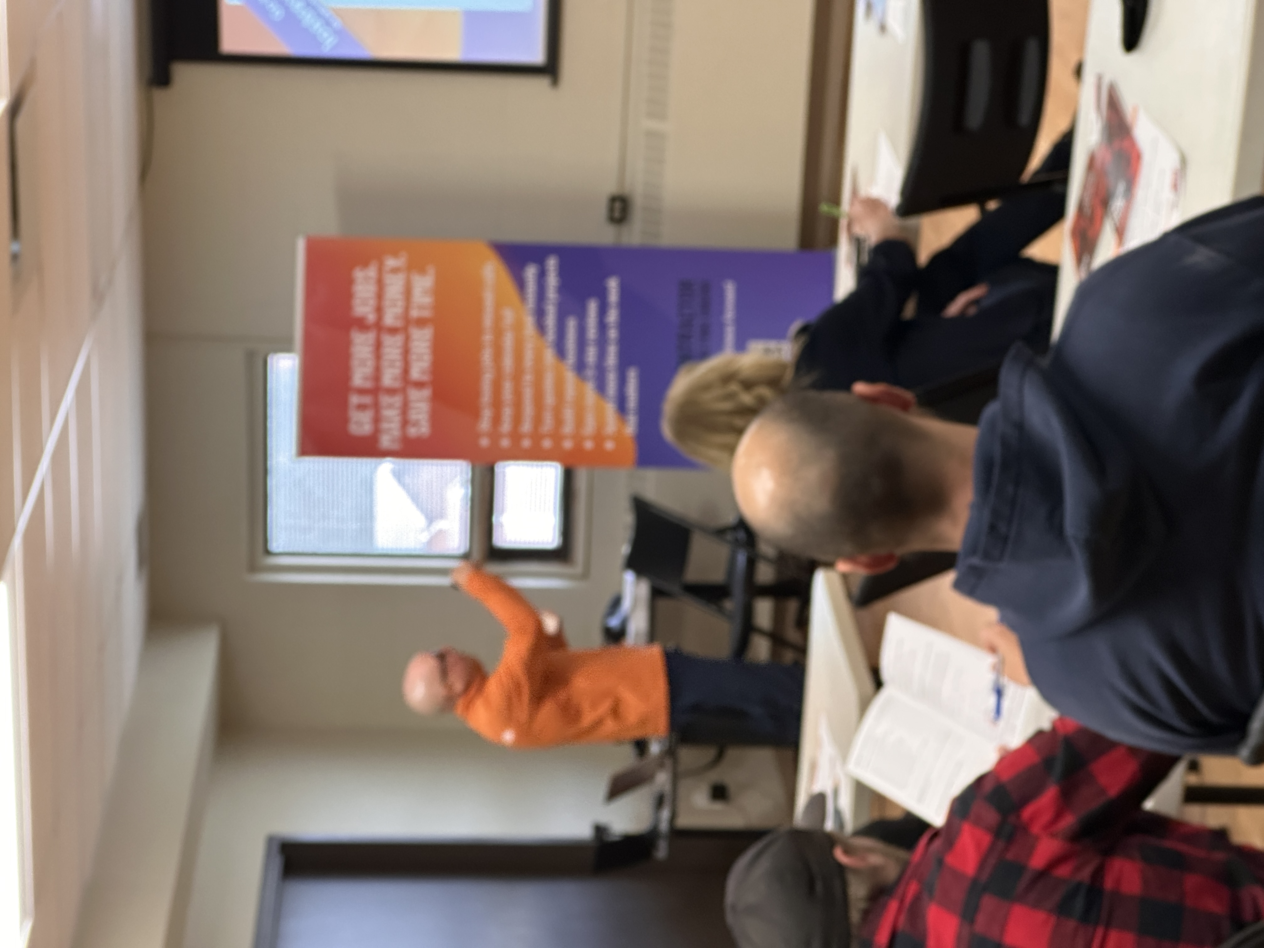 Paul Meyers engaging with attendees during contractor marketing presentation