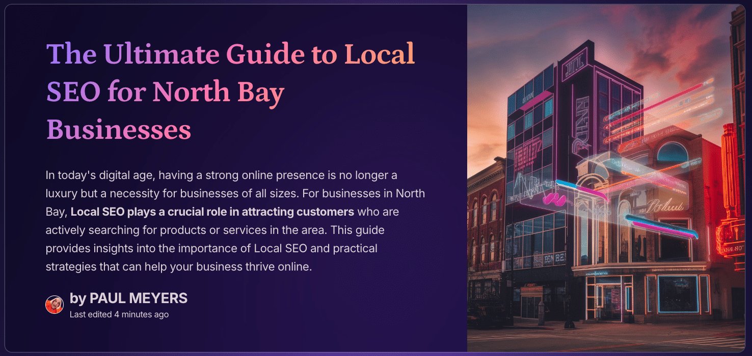 The Ultimate Guide to Local SEO for North Bay Businesses