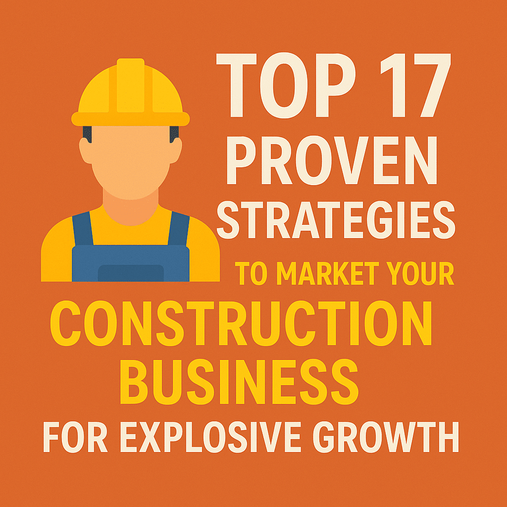 Top 17 Proven Strategies to Market Your Construction Business for Explosive Growth