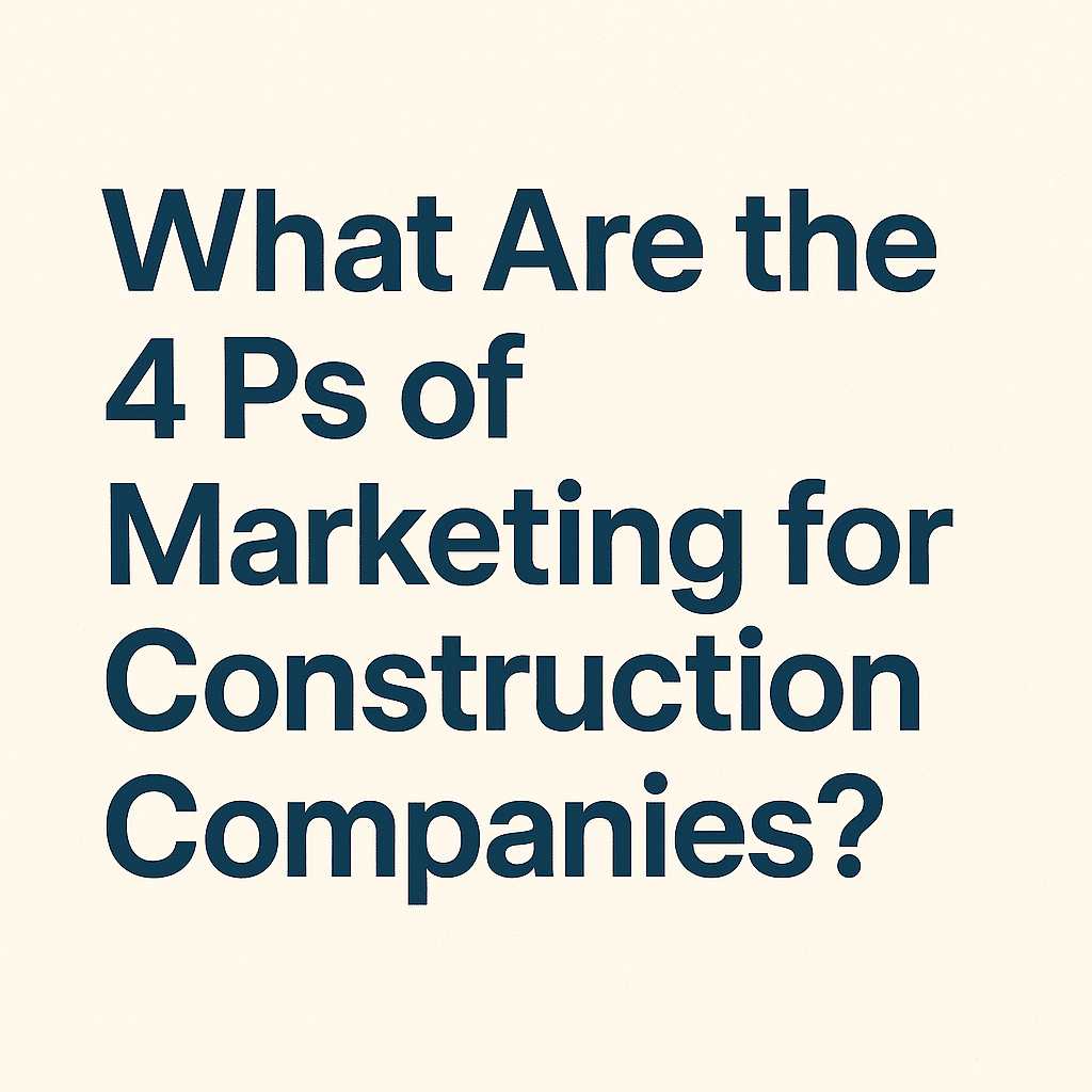 What Are the 4 Ps of Marketing for Construction Companies?
