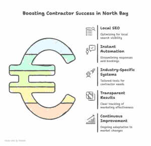How can North Bay contractors use the Contractor Marketing Engine to get more job bookings each month?​