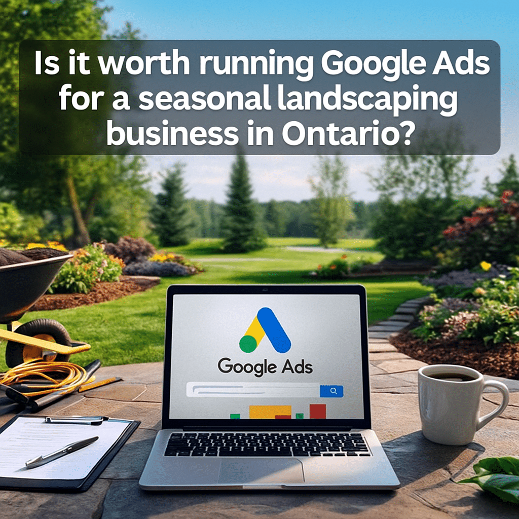 Is it worth running Google Ads for a seasonal landscaping business in Ontario?